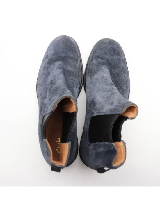 Clarks Chelsea Boots Men\'s Size 7.5 M Navy Suede Slip On Dress Casual Crepe Sole main image 8